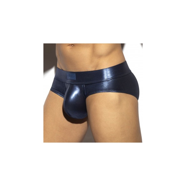 Shiny Trendy navy briefs