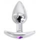 Plug anale Bijou con base curva 6 x 2,8 cm - Bijou Violet