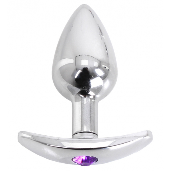 Plug anal Bijou con base curvada 6 x 2,8 cm - Bijou Violeta