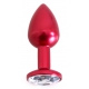 Plug Bijou Anal Alu Gem Light 6 x 2,8 cm Rosso