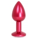 Plug Bijou Anal Alu Gem Light 6 x 2,8 cm Rosso