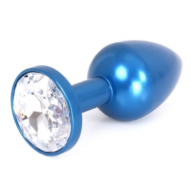 Plug bijou en Alu Gem Light 6 x 2.8 cm Bleu