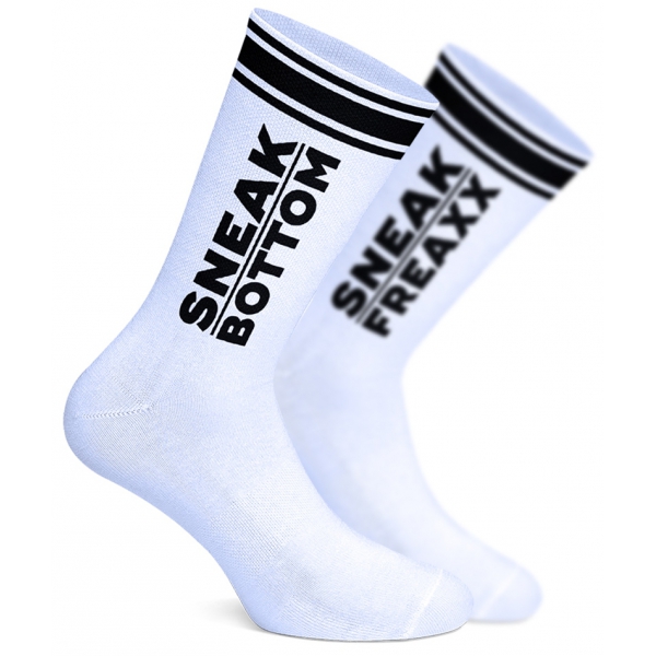 Calcetines de deporte blanco-negro