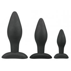 EasyToys Anal Collection Kit de 3 plugs silicone Rocket Noirs