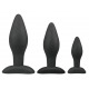 Rocket Silikon-Plugs 3er-Set Schwarz