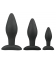 Conjunto de 3 tampões de silicone preto Rocket