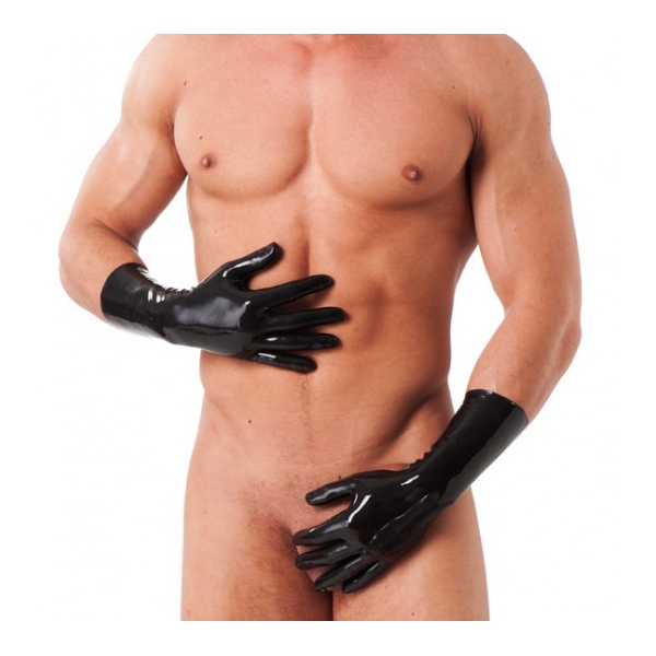 Short latex gloves