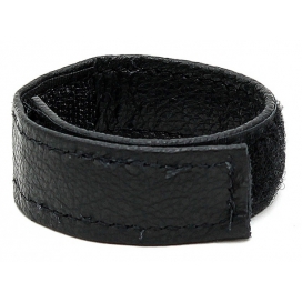 Leather Cockring with Scratch 22mm Black