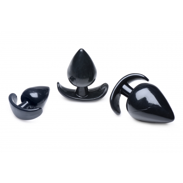 Set of 3 Spades plugs Black