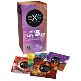 EXS Préservatifs aromatisés Mixed Flavours x12