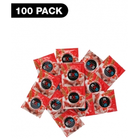 Condooms met aardbeiensmaak x100