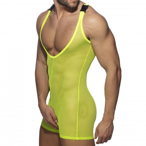 Mesh Wrestling Suit Fluo