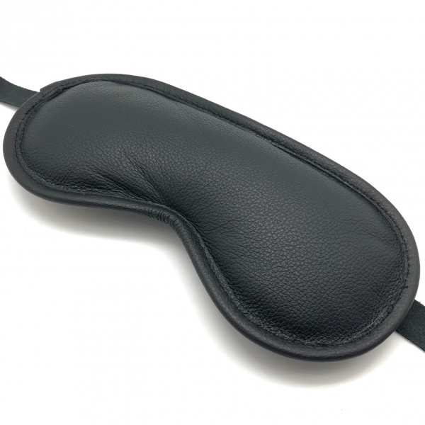 Máscara de Couro Preto Blind Up Padded Leather Mask