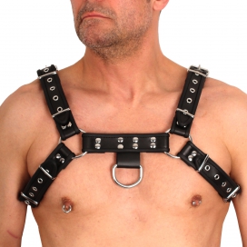 The Red Harness Leather Harness Black