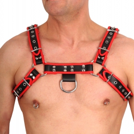 Black-Red Leather Harness