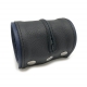 Leather wrist strap - Black/Blue with zip