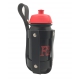 Leren houder + Shaker Fles 500ml Zwart-Rood