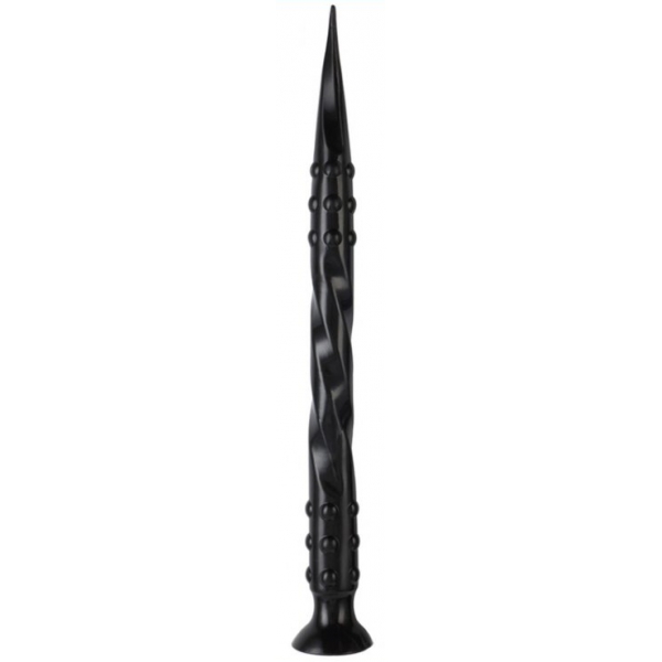 Dildo Pointed Twist L 65 x 5 cm Schwarz