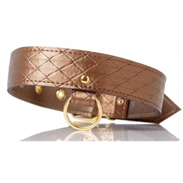 Darling Pet Bronze collar and lead 1m