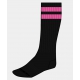 Calcetines de gimnasia negro-rosa fluorescente