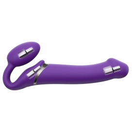 Dildo vibrante STRAP-ON 3 Motors XL 16 x 4,5 cm viola