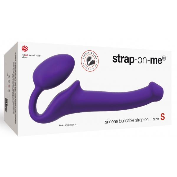Dildo + Plug STRAP-ON-ME Dobrável S 15 x 3,5 cm Púrpura