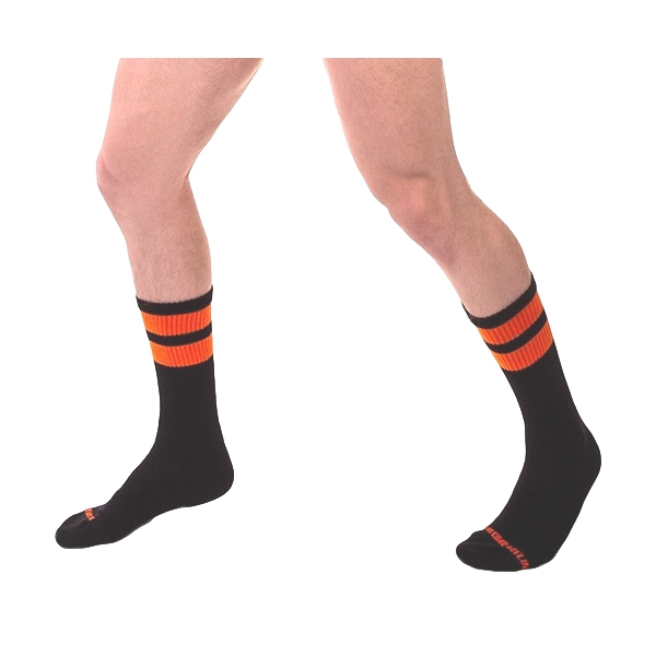 Gymnastik-Socken Schwarz-Orange Fluoreszierend