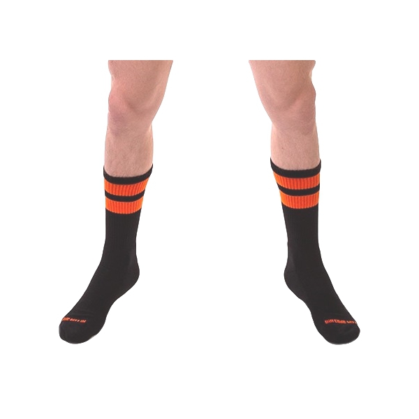 Gymnastik-Socken Schwarz-Orange Fluoreszierend