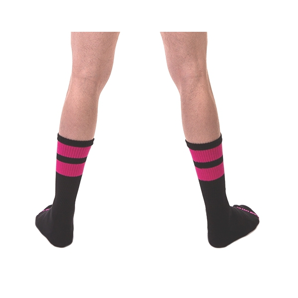 Gym Sokken Zwart-Fluorescerend Roze