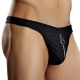 String Thong Zipper Schwarz