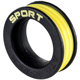 Silicone Cockring Sneaker Black-Yellow
