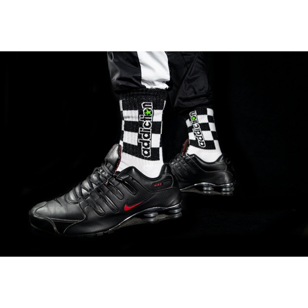 SOCKS Addiction Calcetines Blanco-Negro