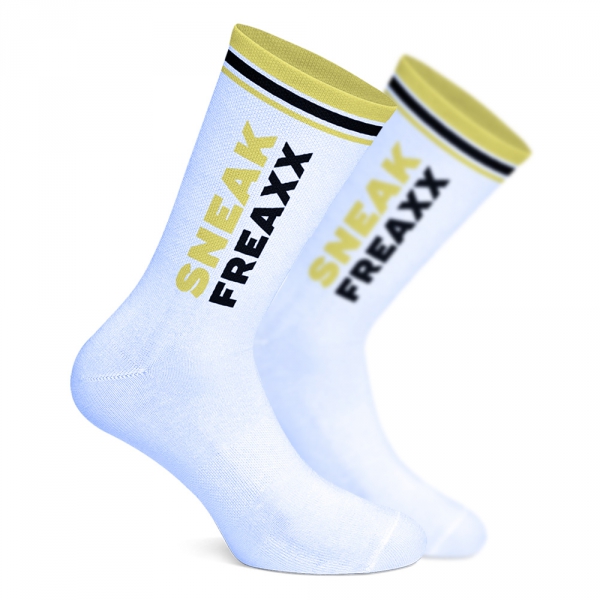 Calcetines STINKY SOXX Blanco-Amarillo