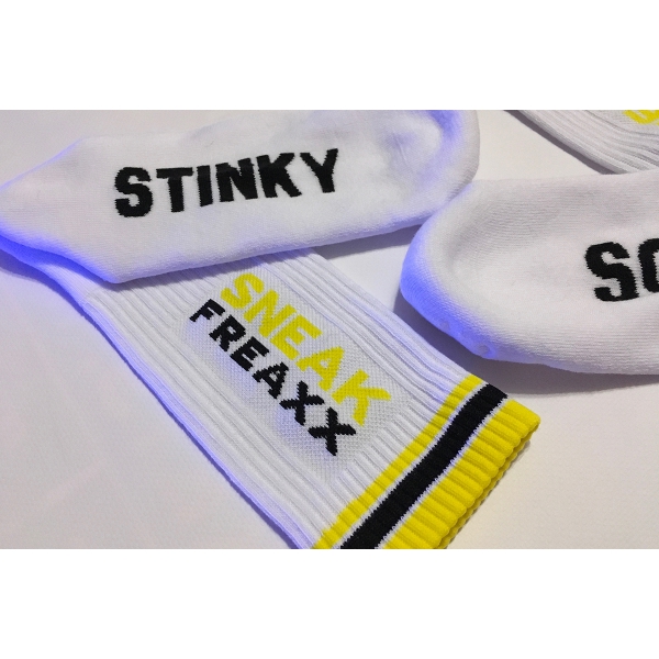 STINKY SOXX Socken Weiß-Gelb