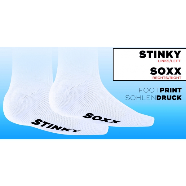 Calcetines STINKY SOXX Blanco-Amarillo