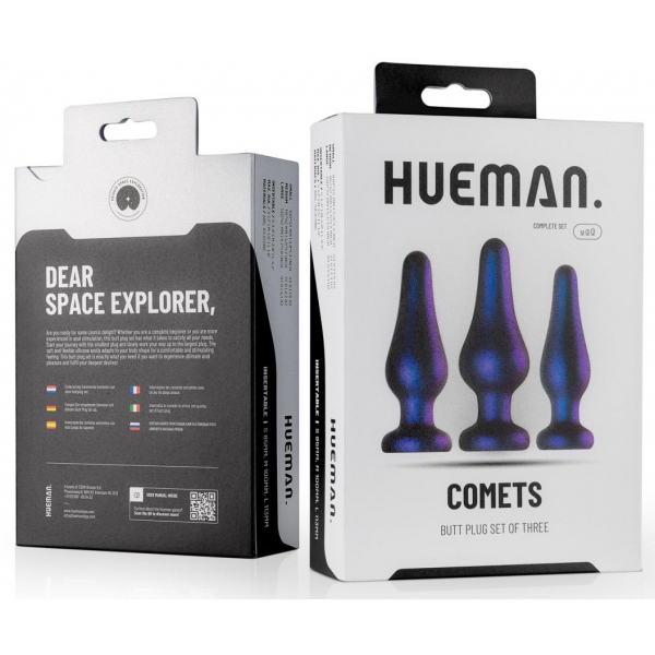Pack of 3 Comets Hueman silicone plugs