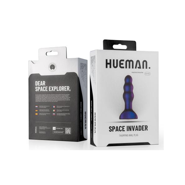 Vibrant Space Invader Hueman Plug 10.5 x 3.7cm