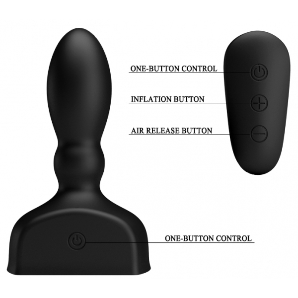 Aufblasbarer Vibrationsstecker Inflat Control Mr Play 9 x 3.3cm