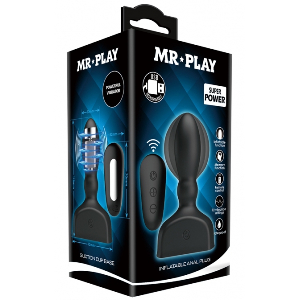 Tapón vibrador inflable Inflat Control Mr Play 9 x 3,3cm