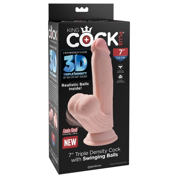 Realistischer 3D-Dildo Cock Swinging Balls 15 x 4 cm