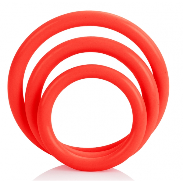 Tri-Rings Cockring Red