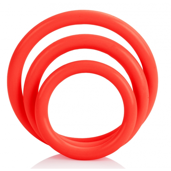 Tri-Rings Cockring Rojo