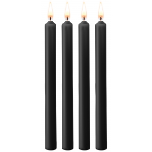 Ouch! Conjunto de 4 velas pretas de cera para provocação SM