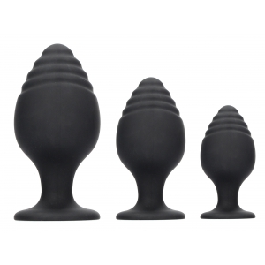 Ouch! Set di 3 tappi in silicone increspati