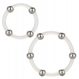 Set of 2 Clear Cockrings with Ball
