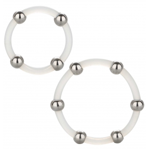 Calexotics Set of 2 Transparent Cockrings with Balls