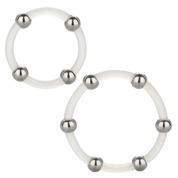 Conjunto de 2 Cockrings Transparentes com Bola