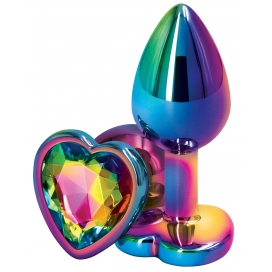 Anal-Juwel Heart Rainbow S 6 x 2.7cm