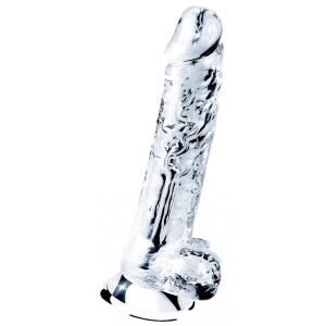 LoveToy Transparent Dildo with Flawless Purse 16 x 3.5 cm