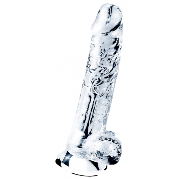 Transparent Dildo with Flawless Purse 16 x 3.5 cm